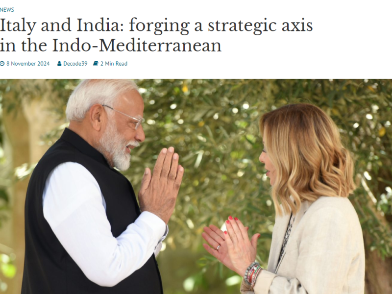 Italy and India: forging a strategic axis in the Indo-Mediterranean