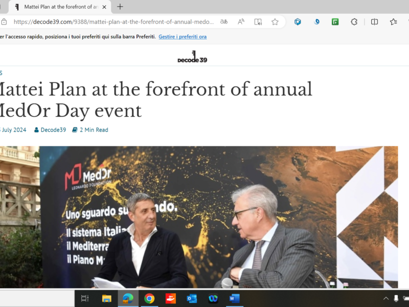 Decode39 - Mattei Plan at the forefront of annual MedOr Day event