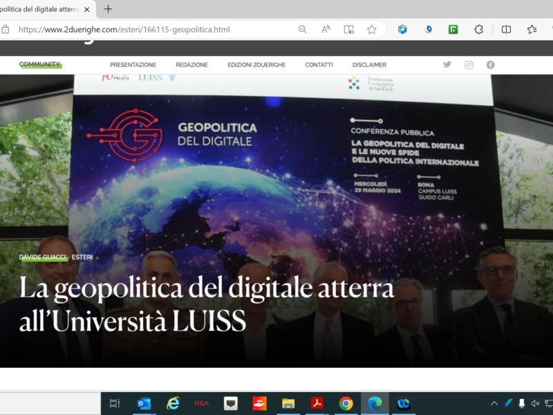 2duerighe - La geopolitica del digitale atterra all’Università LUISS